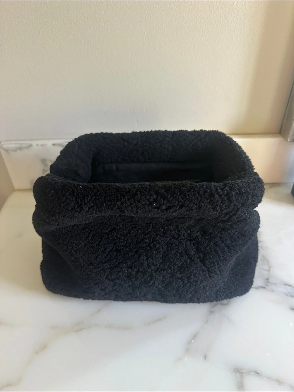St. Agni Black Sherpa Clutch Bag